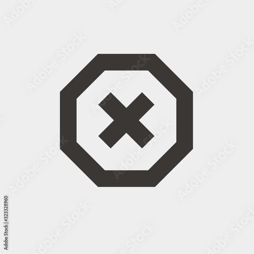 disapproved icon vector illustration and symbol for website and graphic design