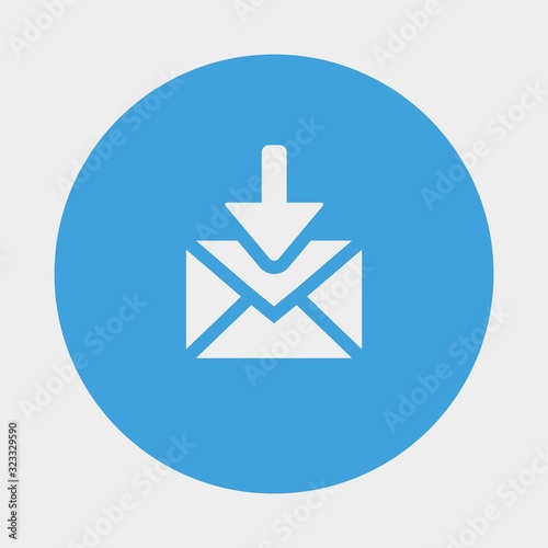 incoming mail icon vector illustration and symbol for website and graphic design
