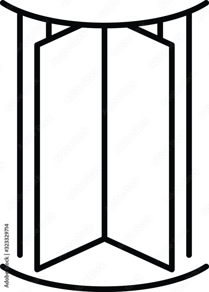 Revolving door icon, line vector illustration Revolving door icon, line vector illustration