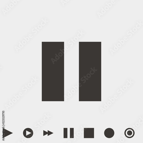 pause icon vector illustration and symbol for website and graphic design
