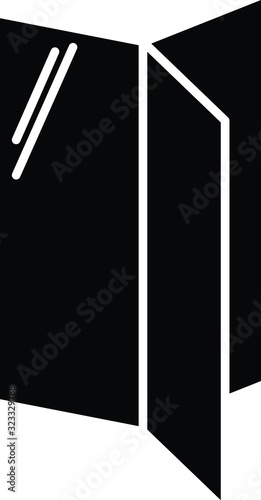 Revolving door icon, line vector illustration