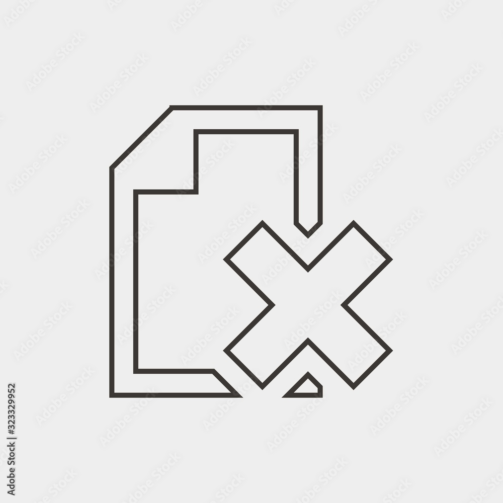 remove file icon vector illustration and symbol for website and graphic design remove file icon vector illustration and symbol for website and graphic design