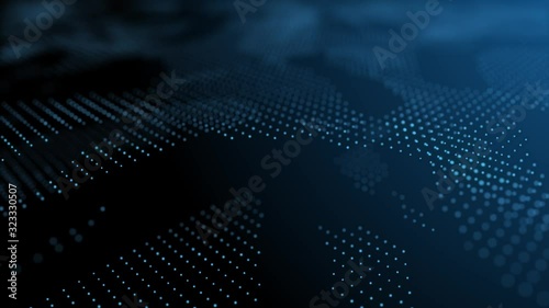  modern intro text 3D animation with lens flare and depth of field focus blur