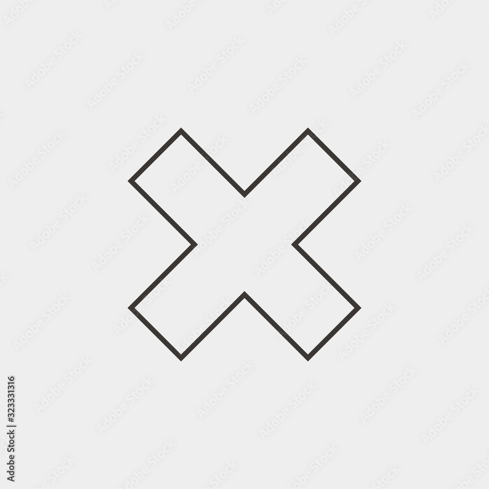 cross cancel icon vector illustration and symbol for website and graphic design cross cancel icon vector illustration and symbol for website and graphic design