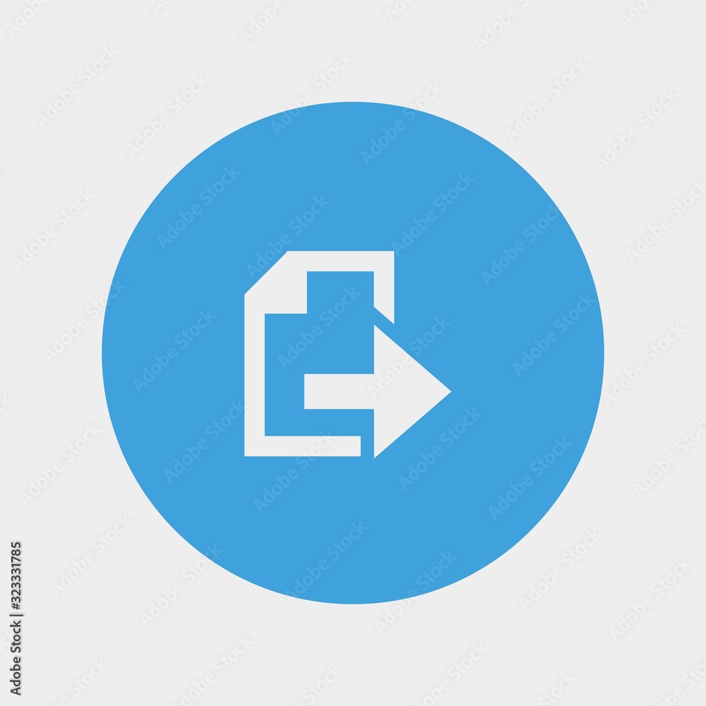 export file icon vector illustration and symbol for website and graphic design export file icon vector illustration and symbol for website and graphic design