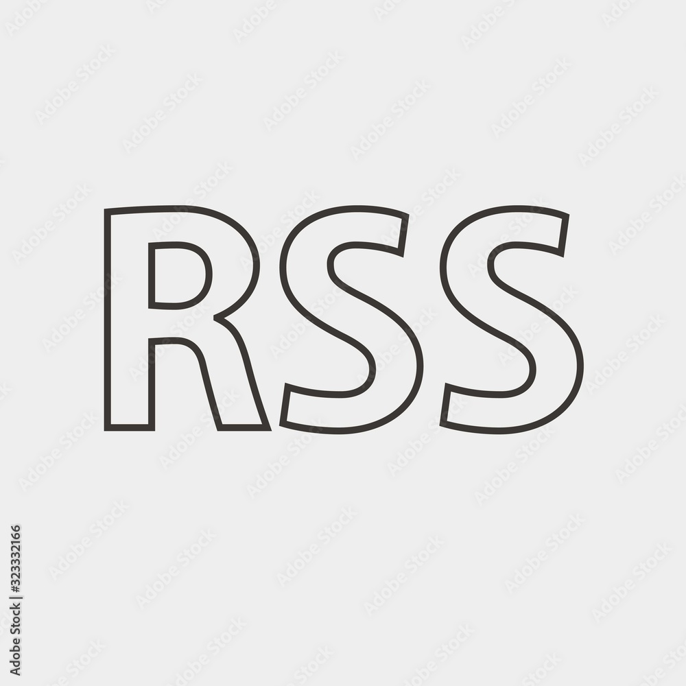 RSS icon vector illustration and symbol for website and graphic design RSS icon vector illustration and symbol for website and graphic design