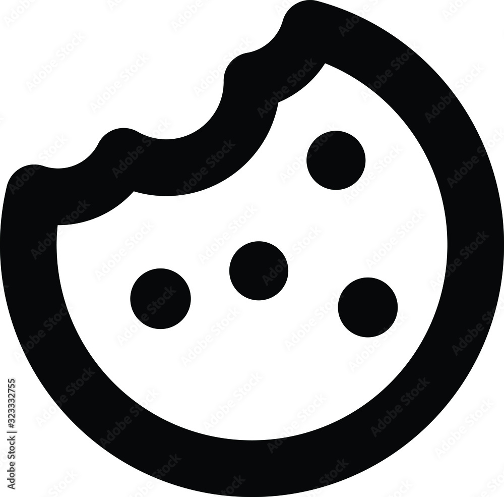 Fototapeta premium cookie icon, vector line illustration