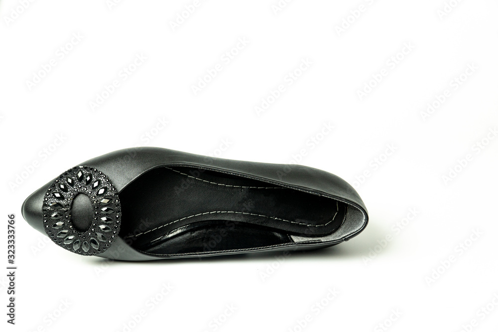 women's shoes, heels, patent leather, suede and classic models in white background women's shoes, heels, patent leather, suede and classic models in white background