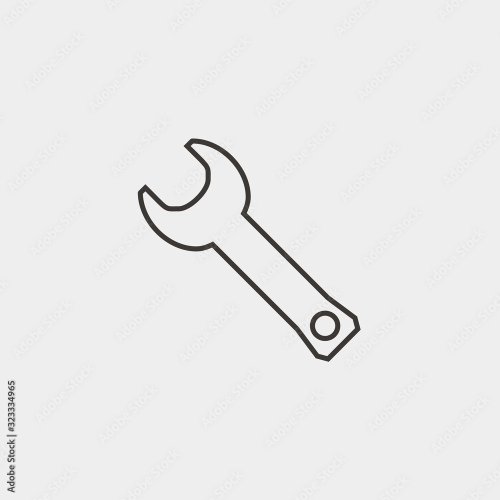 wrench icon vector illustration and symbol for website and graphic design wrench icon vector illustration and symbol for website and graphic design