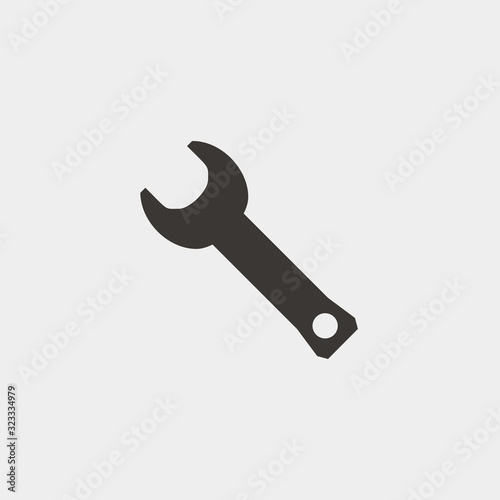wrench icon vector illustration and symbol for website and graphic design