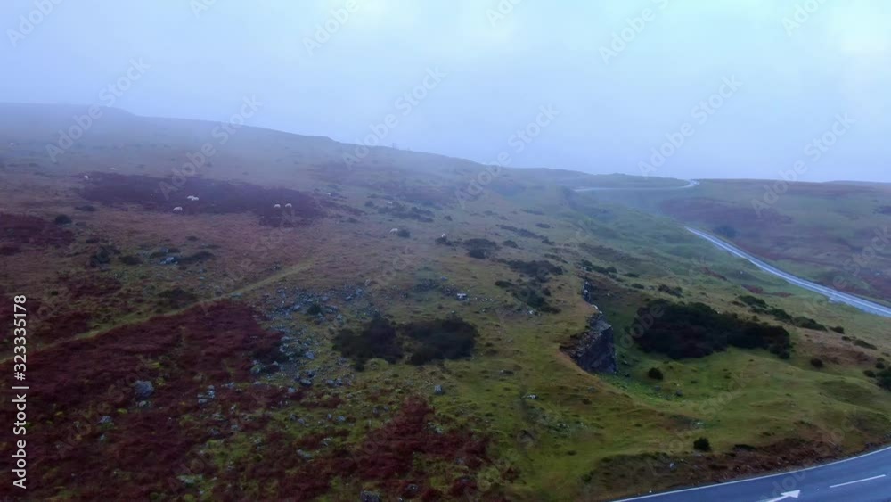 Brecon Beacons National Park in Wales - aerial view -aerial photography Brecon Beacons National Park in Wales - aerial view -aerial photography