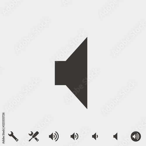 mute no volume icon vector illustration and symbol for website and graphic design