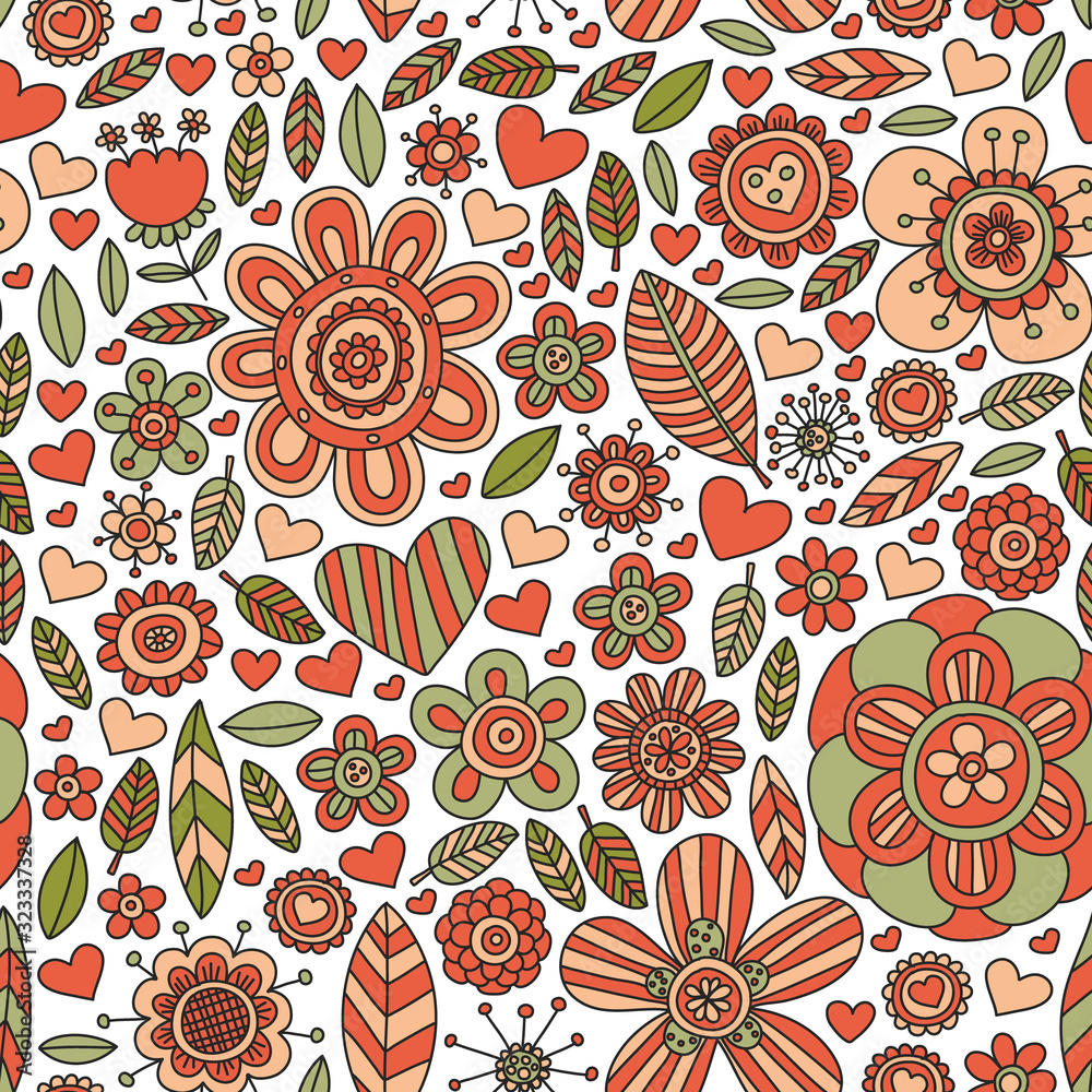 Flowers March 8. Doodle pattern. Vector icons for women. Flowers March 8. Doodle pattern. Vector icons for women.