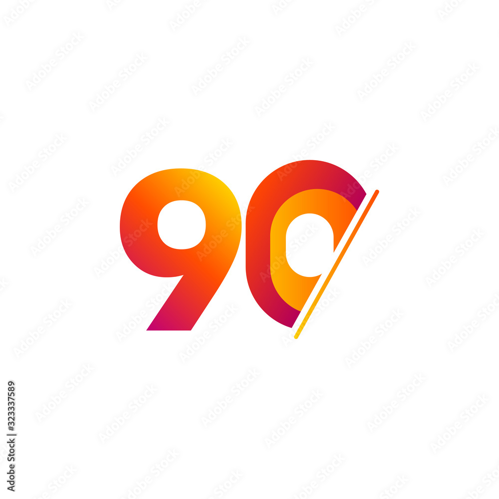 Anniversary Number Vector For Celebrate