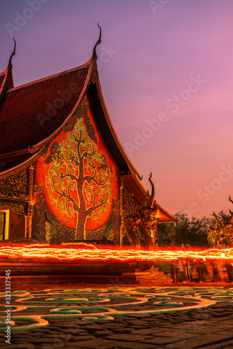 Wat Sirinthon Wararam Phu Phrao Temple The beauty and charm of the religious places of Ubon Ratchathani. photo
