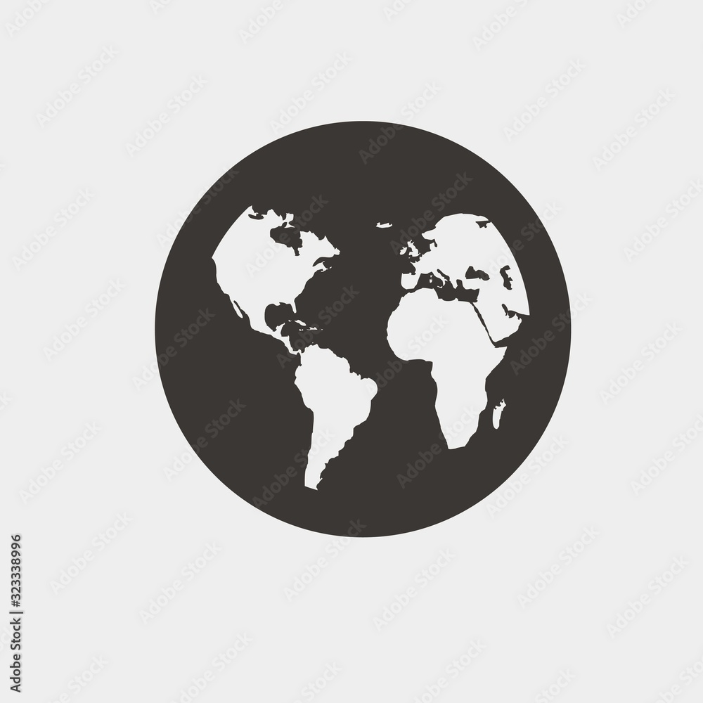 world globe icon vector illustration and symbol for website and graphic design