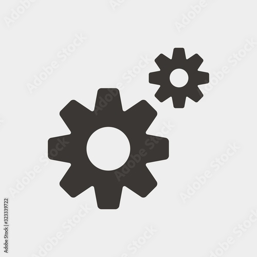 gear icon vector illustration and symbol for website and graphic design