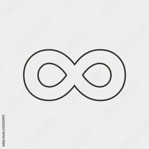infinite icon vector illustration and symbol for website and graphic design