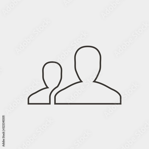 people icon vector illustration and symbol for website and graphic design