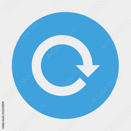 clockwise arrow icon vector illustration and symbol for website and graphic design