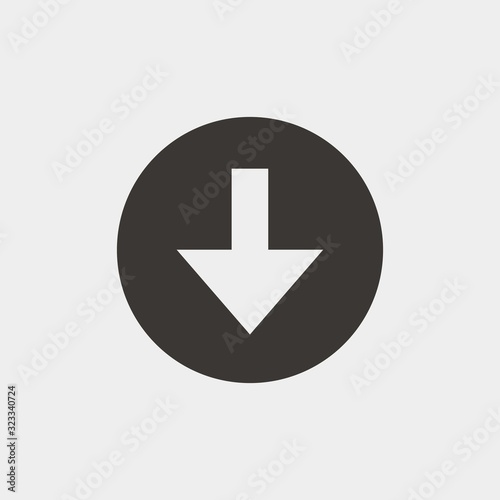 download arrow icon vector illustration and symbol for website and graphic design