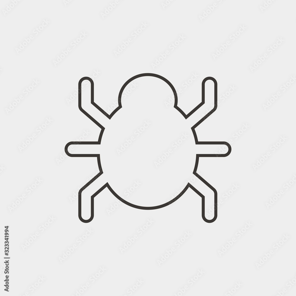 bug icon vector illustration and symbol for website and graphic design bug icon vector illustration and symbol for website and graphic design