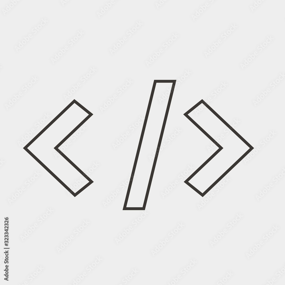 code icon vector illustration and symbol for website and graphic design