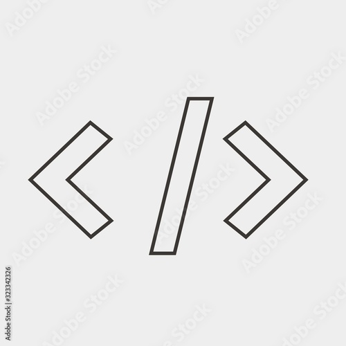 code icon vector illustration and symbol for website and graphic design