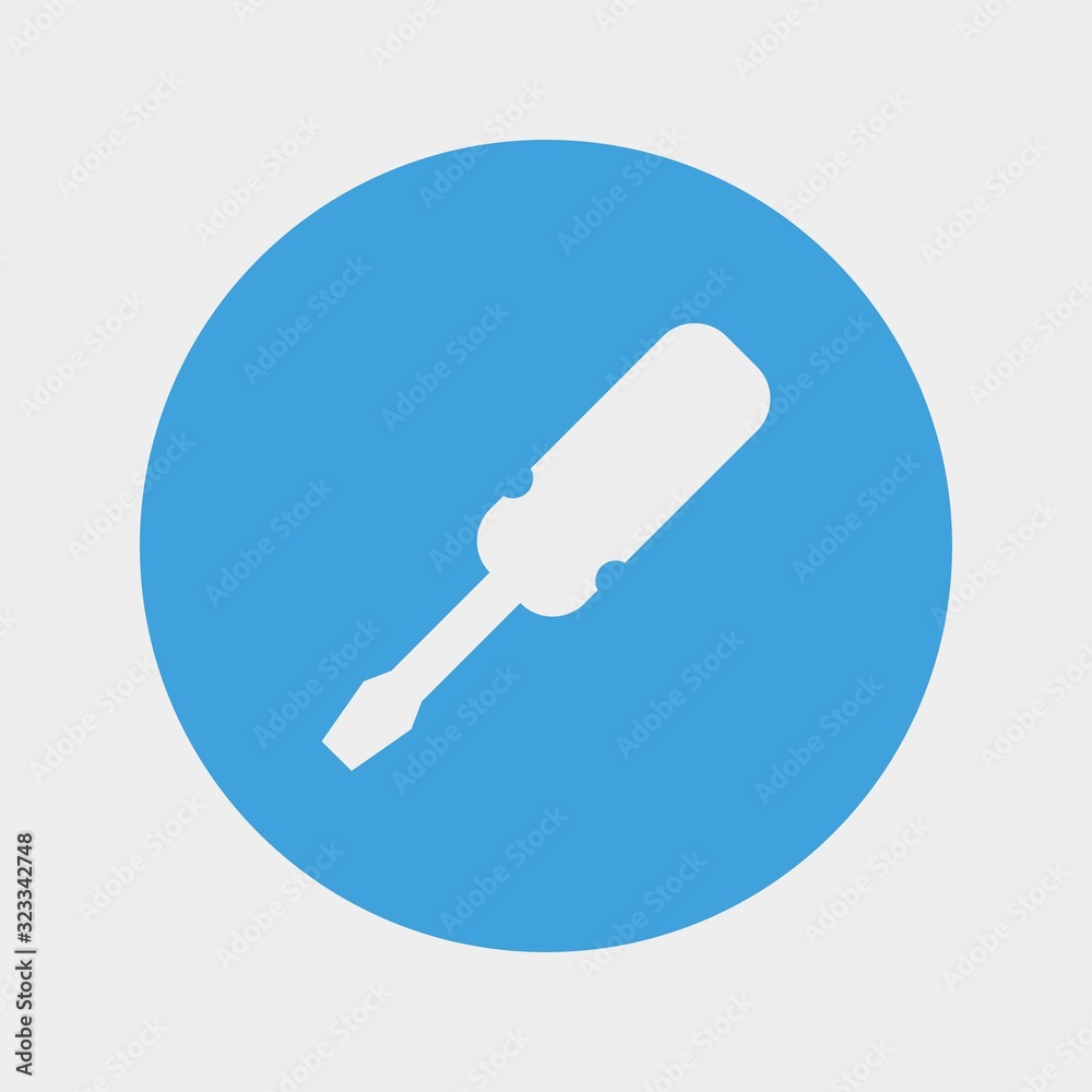 screw driver icon vector illustration and symbol for website and graphic design