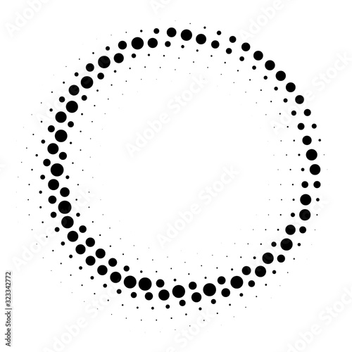 Halftone dotted background. Halftone effect vector pattern. Circle dots isolated on the white background..