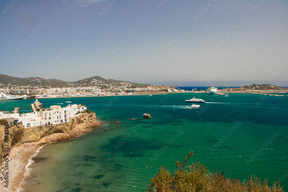 view of the bay of ibiza-spain