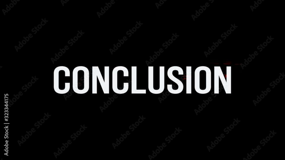 Conclusion. Animation of Text With Glitch Effect. Plus Alpha Channel ...