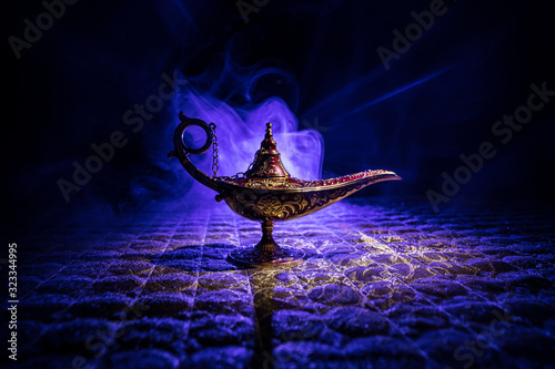 Fototapete Lamp of wishes concept