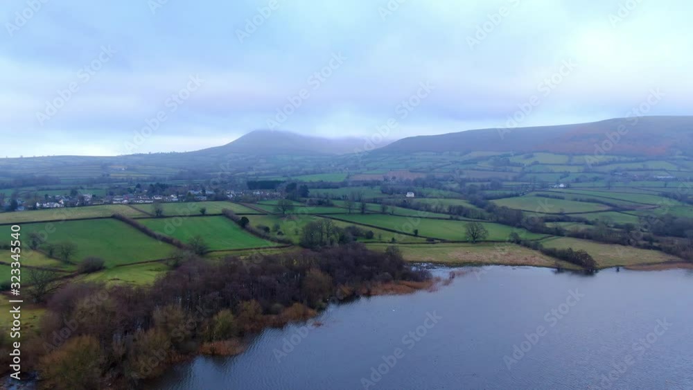 Flight over Brecon Beacons National Park in Wales - aerial view -aerial photography Flight over Brecon Beacons National Park in Wales - aerial view -aerial photography