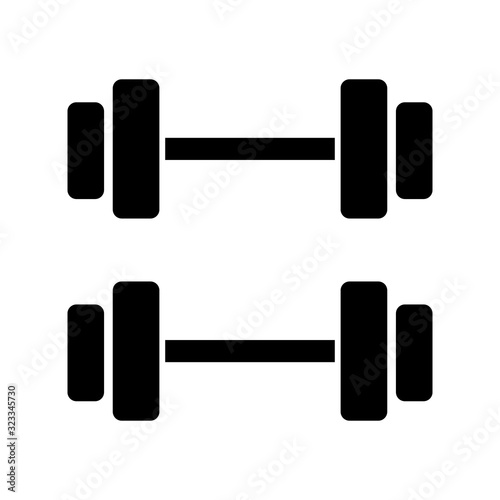 Concept flat design dumbell