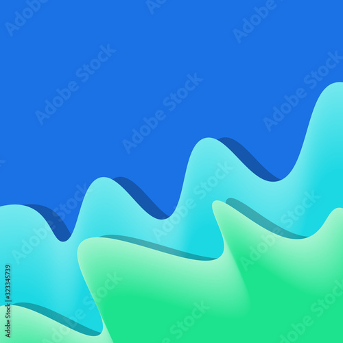 Abstract wave circle design on background