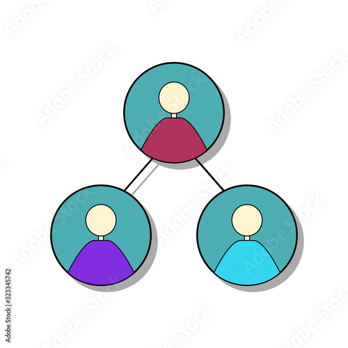 Concept flat design human business