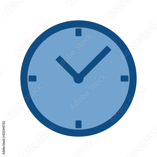 Concept flat icon Clock on background