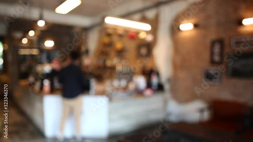 Blur coffee shop or cafe
