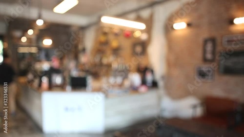 Blur coffee shop or cafe