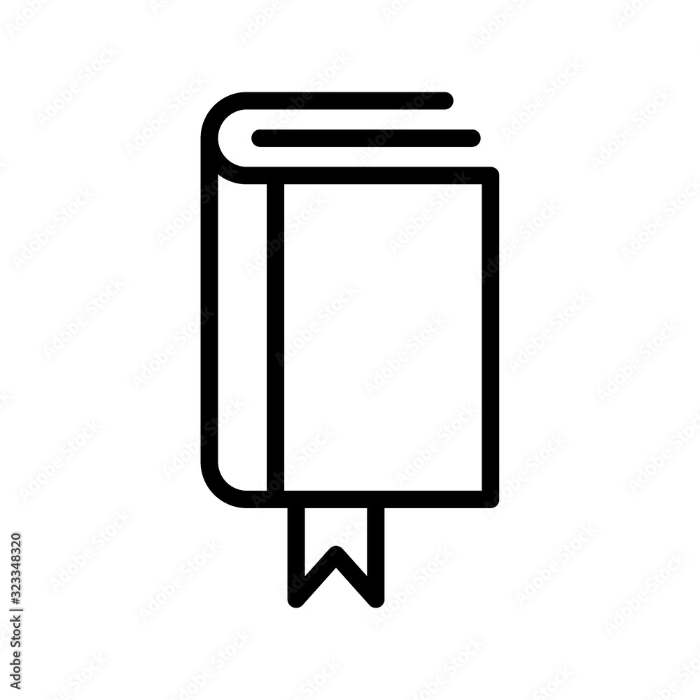 Book icon designed in line style Book icon designed in line style