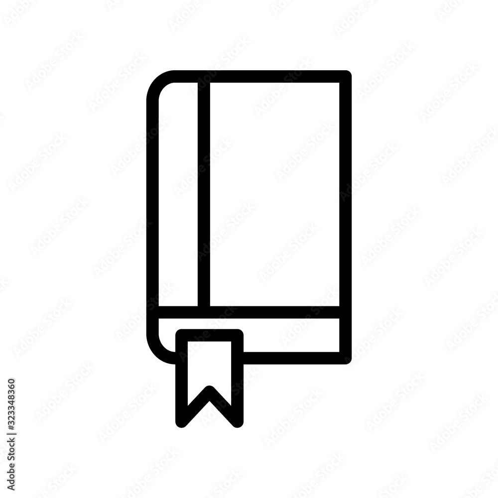 Book icon designed in line style Book icon designed in line style