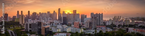 Sunrise at Singapore central business district look from Jalan Bukit Merah Singapore 2018 