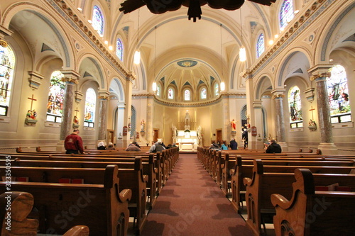 Fototapete interior of catholic church