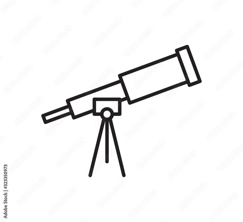 Telescope icon vector design template Telescope icon vector design template
