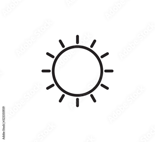 Sun icon vector design template