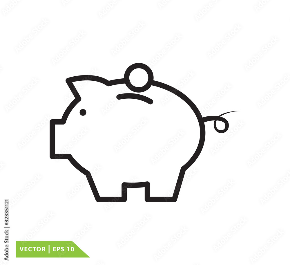 piggy bank icon vector logo template piggy bank icon vector logo template