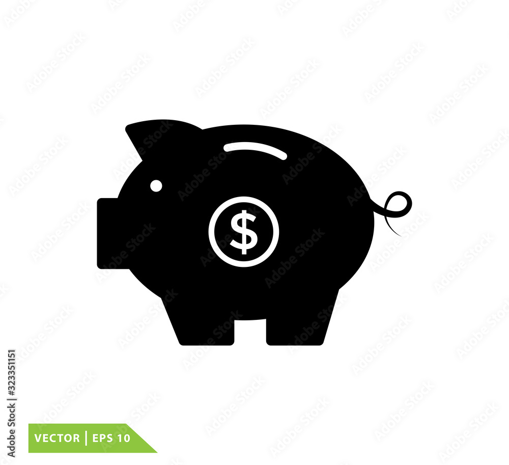 piggy bank icon vector logo template piggy bank icon vector logo template