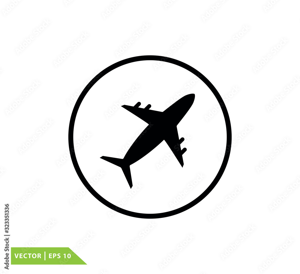 Plane icon vector logo template