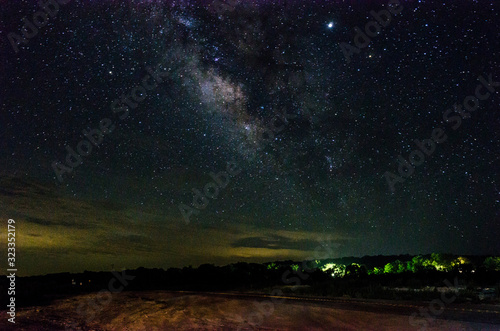 Central Texas Star Filled Night Sky and Milkyway